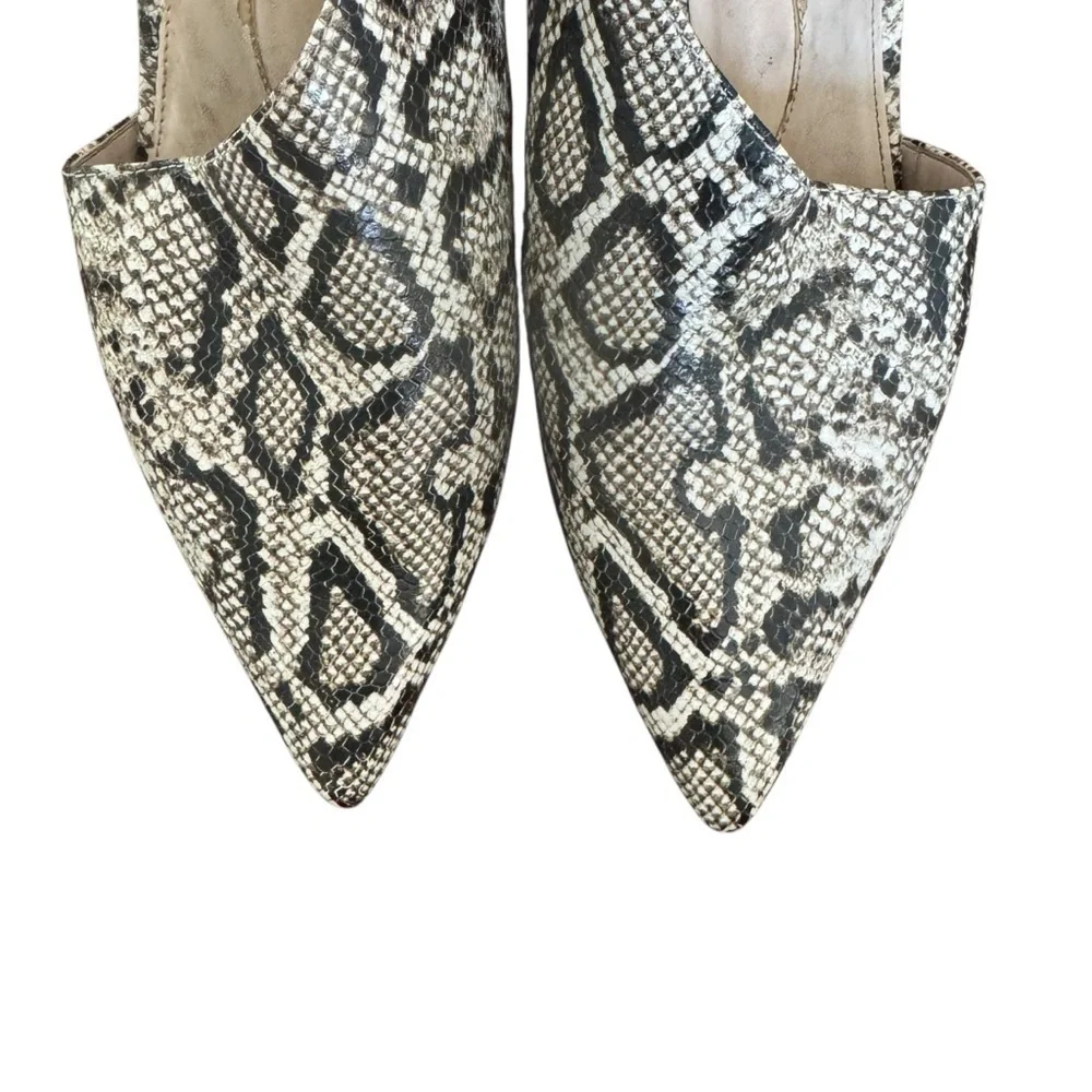 Cole Haan - Vania Half D'Orsay Snakeskin Leather Slingback Sz 8